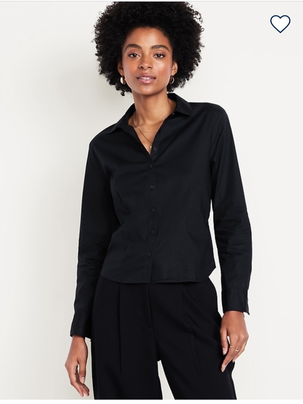 Old Navy Black XL Button-Down Collared Shirt
